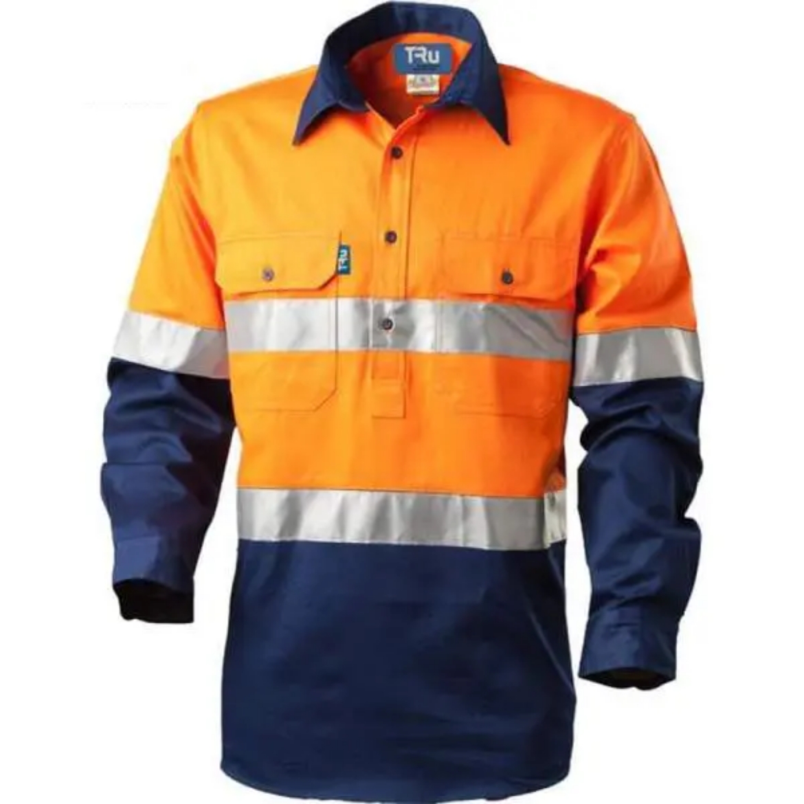 Picture of Tru Workwear, Shirt, Long Sleeve, Cotton Drill, Closed Front, 3M Tape